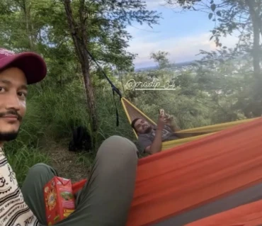 Bhuwan Rawal 2 camping with Langtang Gear premium hammock